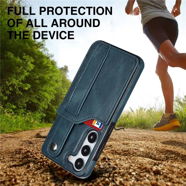 For Samsung Galaxy S23 FE Case Anti-scratch RFID Blocking Wristband Kickstand Phone Cover