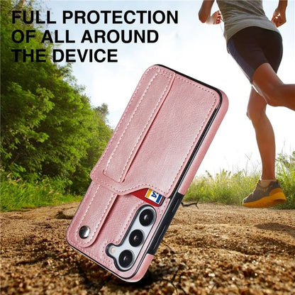 For Samsung Galaxy S23 FE Case Anti-scratch RFID Blocking Wristband Kickstand Phone Cover