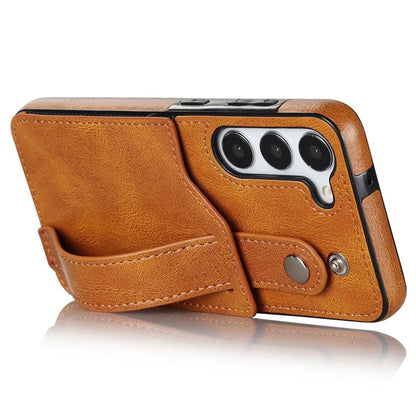 For Samsung Galaxy S23 FE Case Anti-scratch RFID Blocking Wristband Kickstand Phone Cover