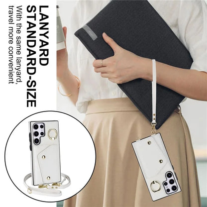 For Samsung Galaxy S24 Ultra Case Wallet Zipper Anti-scratch PU Leather+TPU Phone Protector