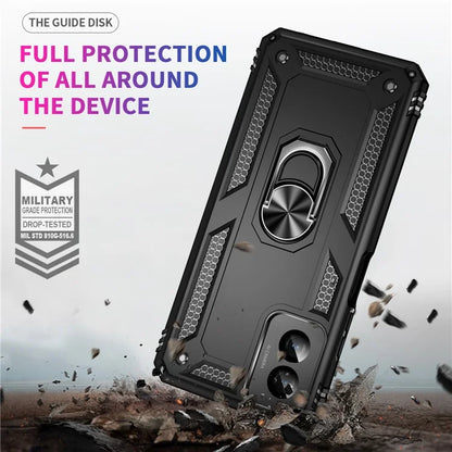 For Motorola Moto G Power (2024) Case Ring Car Mount Kickstand PC+TPU Hybrid Phone Cover