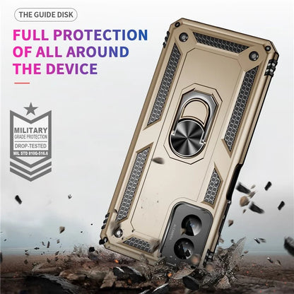 For Motorola Moto G Power (2024) Case Ring Car Mount Kickstand PC+TPU Hybrid Phone Cover
