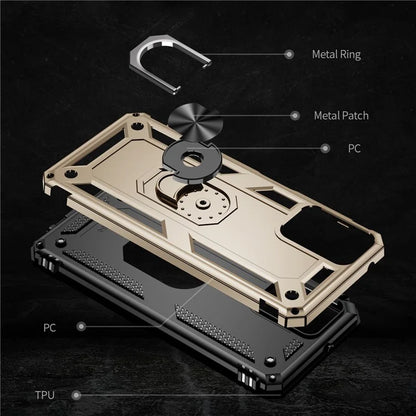 For Motorola Moto G Power (2024) Case Ring Car Mount Kickstand PC+TPU Hybrid Phone Cover