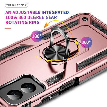 For Motorola Moto G Power (2024) Case Ring Car Mount Kickstand PC+TPU Hybrid Phone Cover