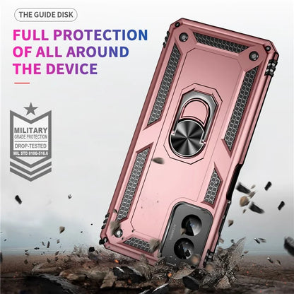 For Motorola Moto G Power (2024) Case Ring Car Mount Kickstand PC+TPU Hybrid Phone Cover