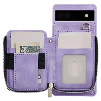 For Google Pixel 6a Phone Cover Card Case Crossbody Phone Bag with 2 Strap