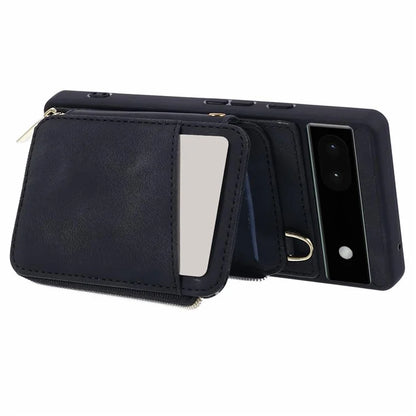 For Google Pixel 6a Phone Cover Card Case Crossbody Phone Bag with 2 Strap