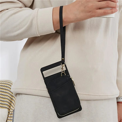 For Google Pixel 6a Phone Cover Card Case Crossbody Phone Bag with 2 Strap