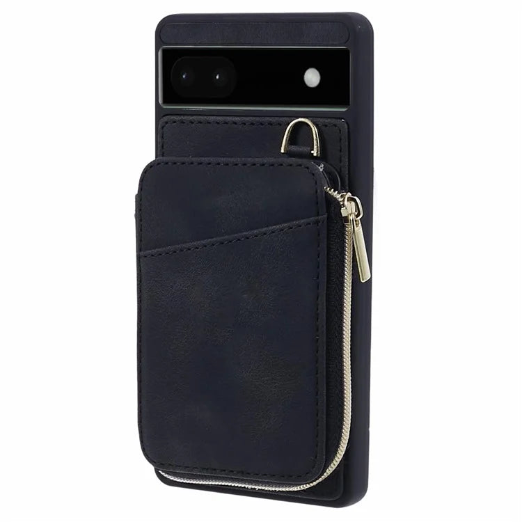 For Google Pixel 6a Phone Cover Card Case Crossbody Phone Bag with 2 Strap