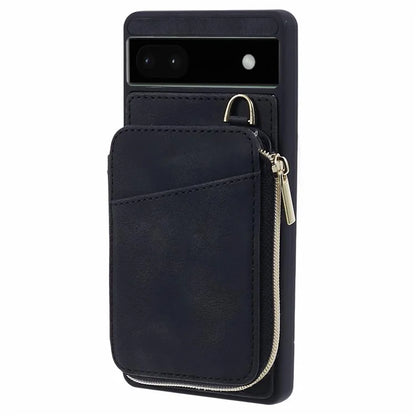 For Google Pixel 6a Phone Cover Card Case Crossbody Phone Bag with 2 Strap
