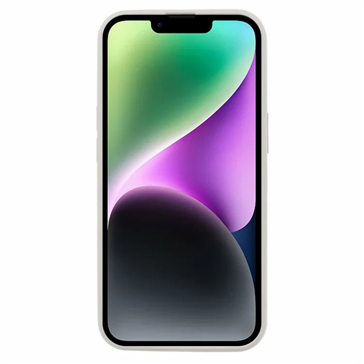 Skin-touch Cover for iPhone 14 Drop-proof Liquid Silicone Cell Phone Case