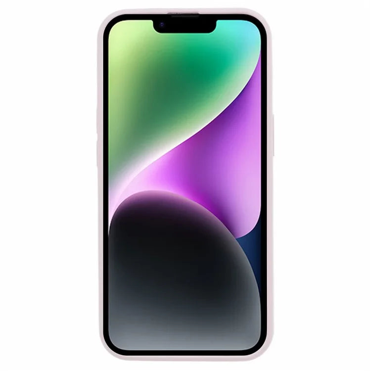 Skin-touch Cover for iPhone 14 Drop-proof Liquid Silicone Cell Phone Case