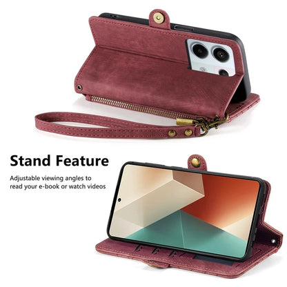 For Xiaomi Redmi Note 13 Pro 5G / Poco X6 5G Case Geometry Pattern PU Leather Phone Wallet Stand Cover