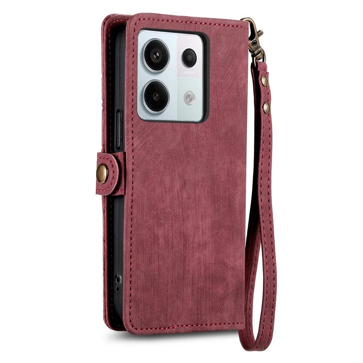 For Xiaomi Redmi Note 13 Pro 5G / Poco X6 5G Case Geometry Pattern PU Leather Phone Wallet Stand Cover