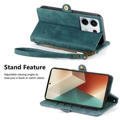 For Xiaomi Redmi Note 13 Pro 5G / Poco X6 5G Case Geometry Pattern PU Leather Phone Wallet Stand Cover