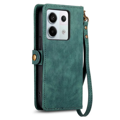 For Xiaomi Redmi Note 13 Pro 5G / Poco X6 5G Case Geometry Pattern PU Leather Phone Wallet Stand Cover