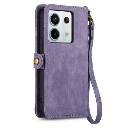 For Xiaomi Redmi Note 13 Pro 5G / Poco X6 5G Case Geometry Pattern PU Leather Phone Wallet Stand Cover