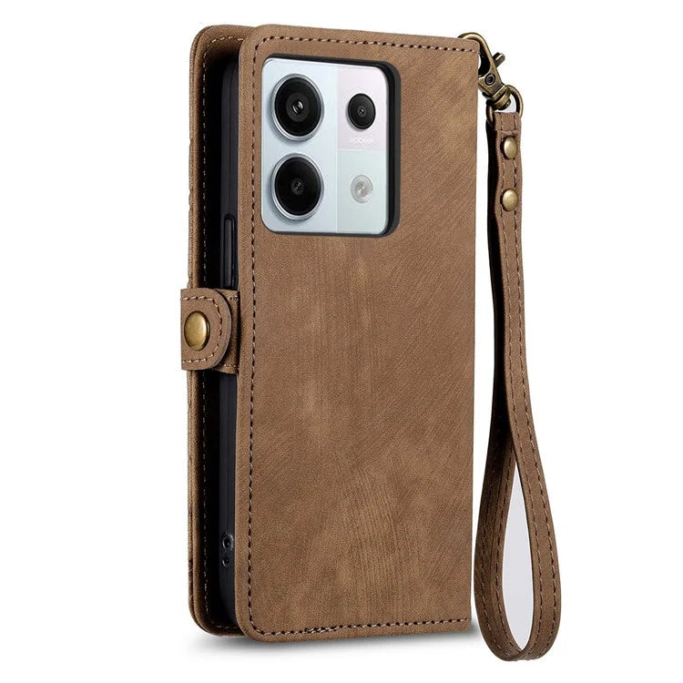 For Xiaomi Redmi Note 13 Pro 5G / Poco X6 5G Case Geometry Pattern PU Leather Phone Wallet Stand Cover
