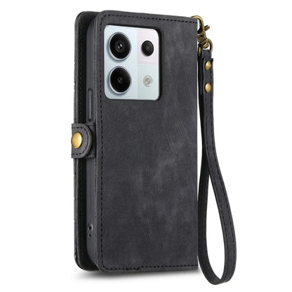 For Xiaomi Redmi Note 13 Pro 5G / Poco X6 5G Case Geometry Pattern PU Leather Phone Wallet Stand Cover