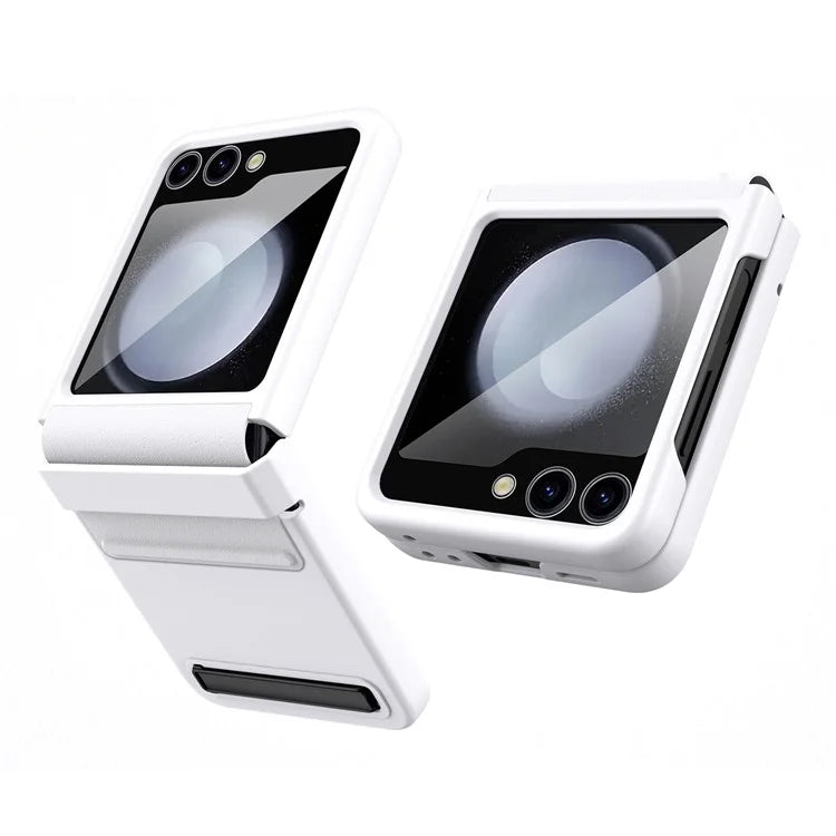 For Samsung Galaxy Z Flip5 5G Kickstand PC Phone Case Retractable Hinge Rear Screen Film