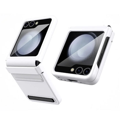 For Samsung Galaxy Z Flip5 5G Kickstand PC Phone Case Retractable Hinge Rear Screen Film