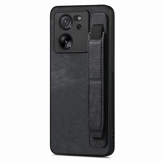 D11 For Xiaomi 13T / 13T Pro Cell Phone Case Vintage PU Leather+TPU Cover with Wristband Design