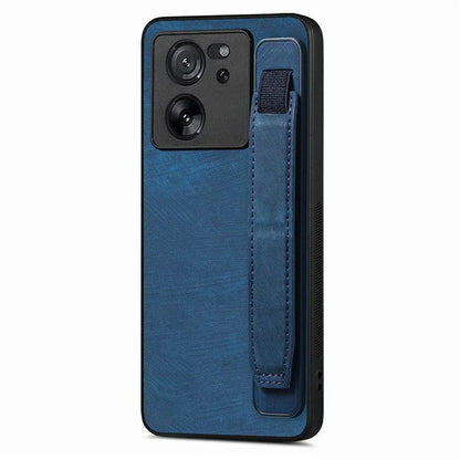 D11 For Xiaomi 13T / 13T Pro Cell Phone Case Vintage PU Leather+TPU Cover with Wristband Design