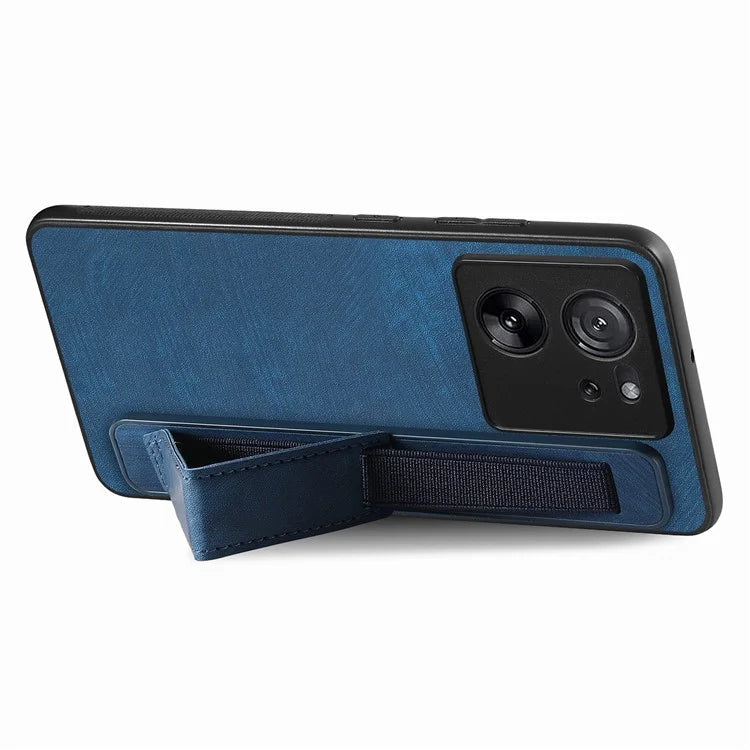 D11 For Xiaomi 13T / 13T Pro Cell Phone Case Vintage PU Leather+TPU Cover with Wristband Design