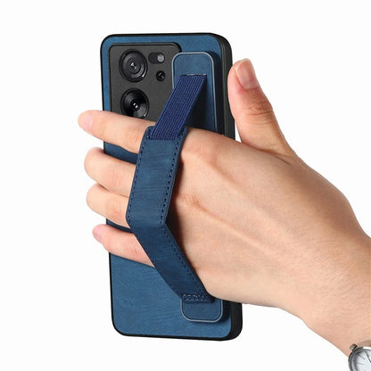 D11 For Xiaomi 13T / 13T Pro Cell Phone Case Vintage PU Leather+TPU Cover with Wristband Design