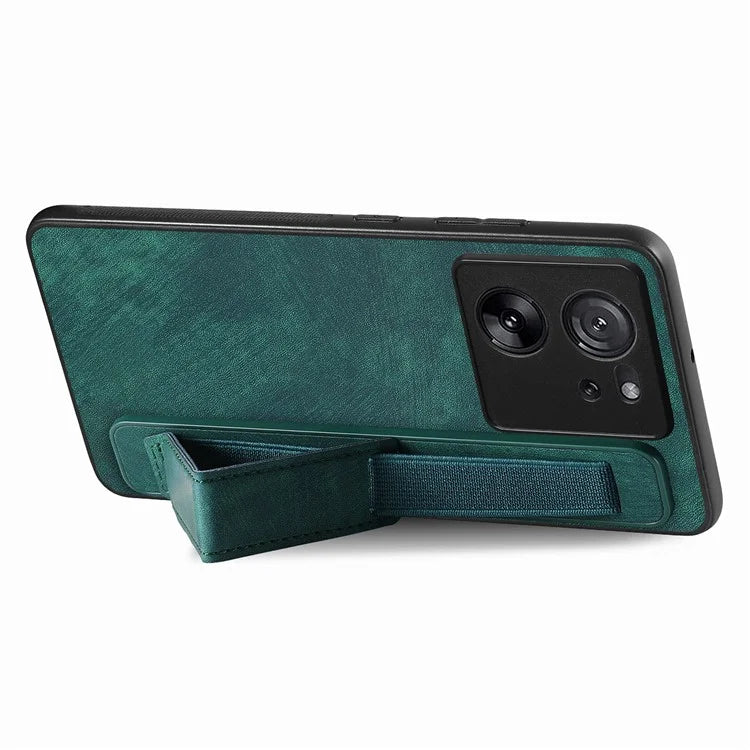 D11 For Xiaomi 13T / 13T Pro Cell Phone Case Vintage PU Leather+TPU Cover with Wristband Design