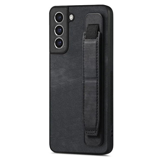 D11 For Samsung Galaxy S21 FE 5G Phone Case Wristband Kickstand Leather Back Cover