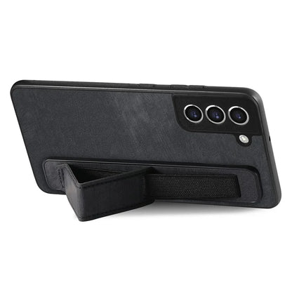 D11 For Samsung Galaxy S21 FE 5G Phone Case Wristband Kickstand Leather Back Cover
