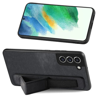 D11 For Samsung Galaxy S21 FE 5G Phone Case Wristband Kickstand Leather Back Cover