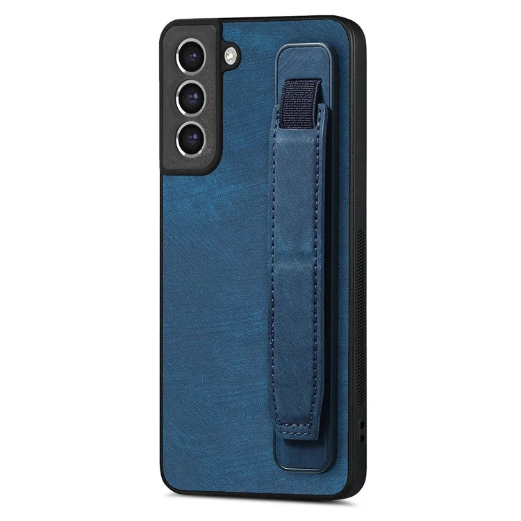 D11 For Samsung Galaxy S21 FE 5G Phone Case Wristband Kickstand Leather Back Cover