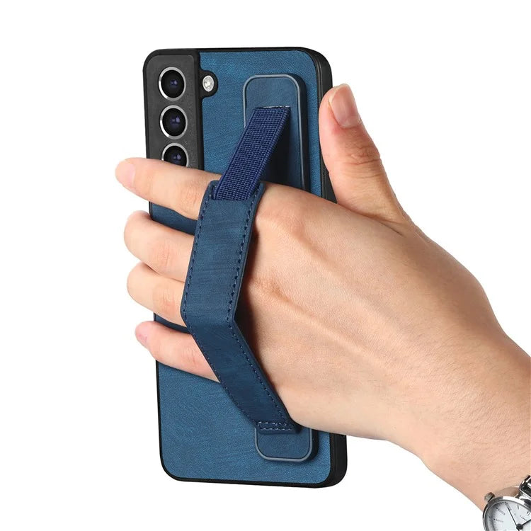 D11 For Samsung Galaxy S21 FE 5G Phone Case Wristband Kickstand Leather Back Cover