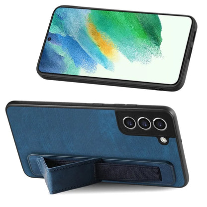 D11 For Samsung Galaxy S21 FE 5G Phone Case Wristband Kickstand Leather Back Cover