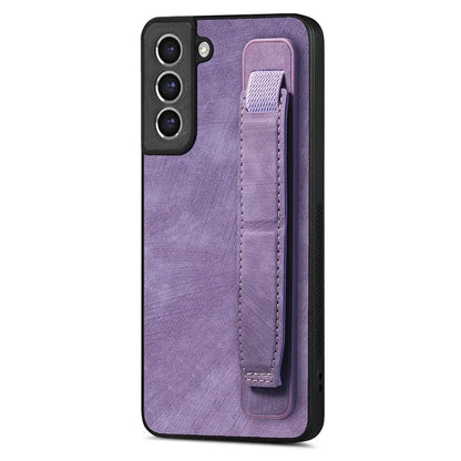 D11 For Samsung Galaxy S21 FE 5G Phone Case Wristband Kickstand Leather Back Cover