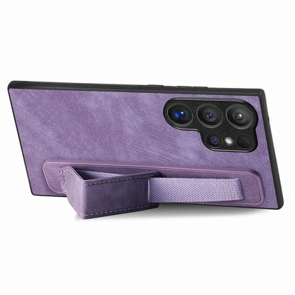 D11 For Samsung Galaxy S24 Ultra Case Vintage PU Leather+TPU Phone Guard Cover