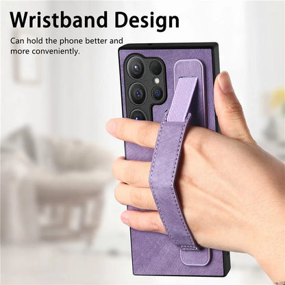 D11 For Samsung Galaxy S24 Ultra Case Vintage PU Leather+TPU Phone Guard Cover