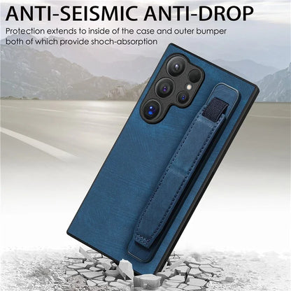 D11 For Samsung Galaxy S24 Ultra Case Vintage PU Leather+TPU Phone Guard Cover