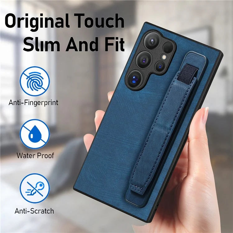 D11 For Samsung Galaxy S24 Ultra Case Vintage PU Leather+TPU Phone Guard Cover