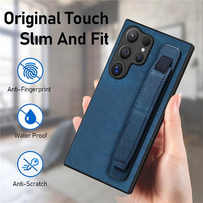 D11 For Samsung Galaxy S24 Ultra Case Vintage PU Leather+TPU Phone Guard Cover