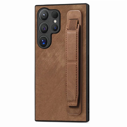 D11 For Samsung Galaxy S24 Ultra Case Vintage PU Leather+TPU Phone Guard Cover