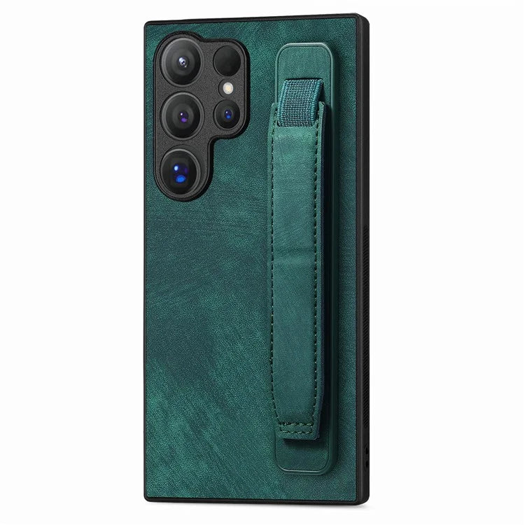 D11 For Samsung Galaxy S24 Ultra Case Vintage PU Leather+TPU Phone Guard Cover