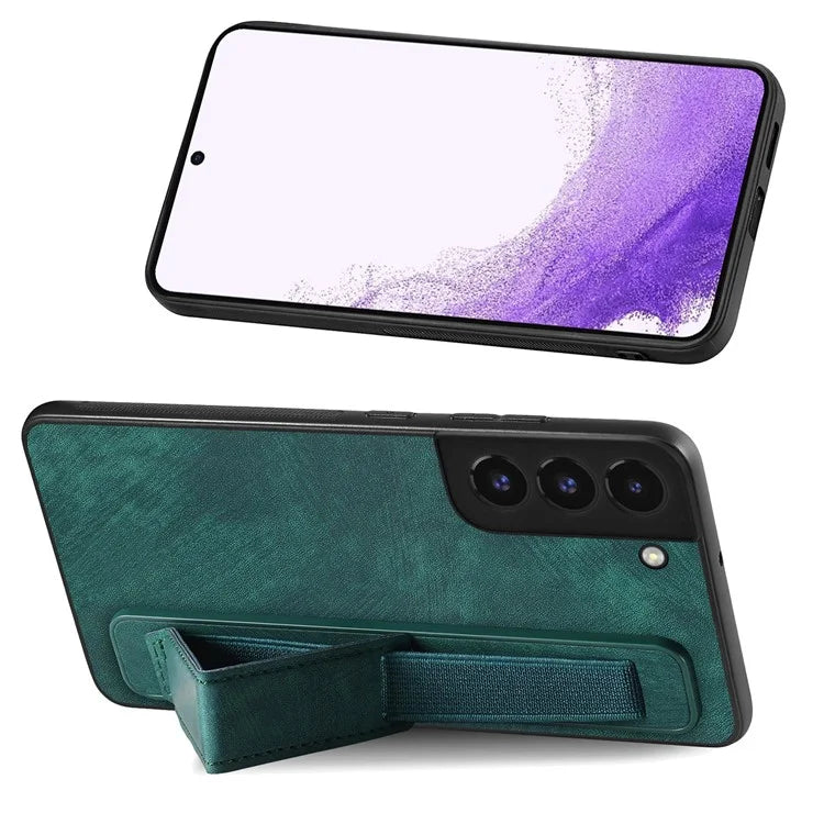 D11 For Samsung Galaxy S22+ 5G Case Slim-Fit Vintage PU Leather+TPU Phone Protector