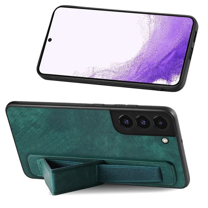 D11 For Samsung Galaxy S22+ 5G Case Slim-Fit Vintage PU Leather+TPU Phone Protector
