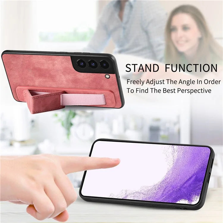 D11 For Samsung Galaxy S22+ 5G Case Slim-Fit Vintage PU Leather+TPU Phone Protector