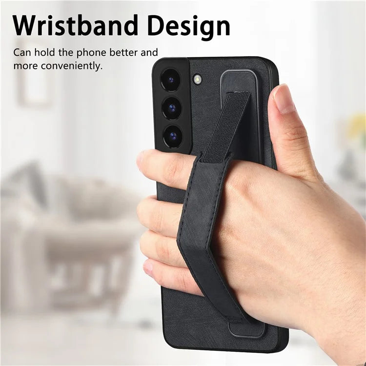 D11 For Samsung Galaxy S22+ 5G Case Slim-Fit Vintage PU Leather+TPU Phone Protector