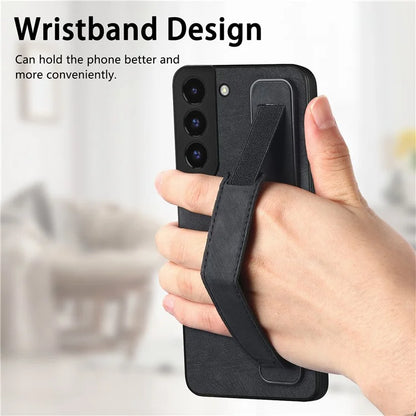 D11 For Samsung Galaxy S22+ 5G Case Slim-Fit Vintage PU Leather+TPU Phone Protector