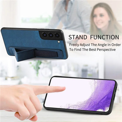 D11 For Samsung Galaxy S22+ 5G Case Slim-Fit Vintage PU Leather+TPU Phone Protector